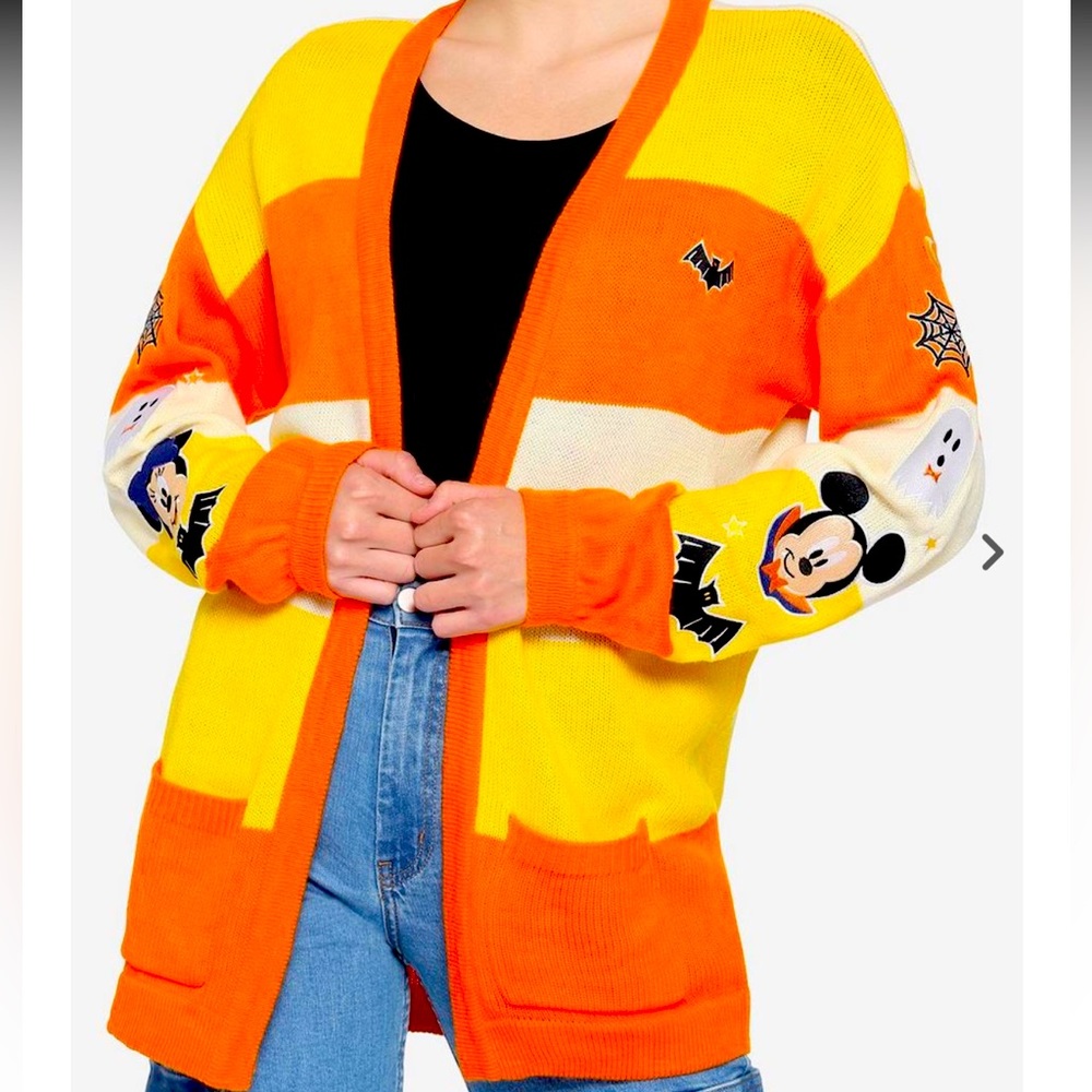Mickey Mouse Candy Corn Halloween Cardigan